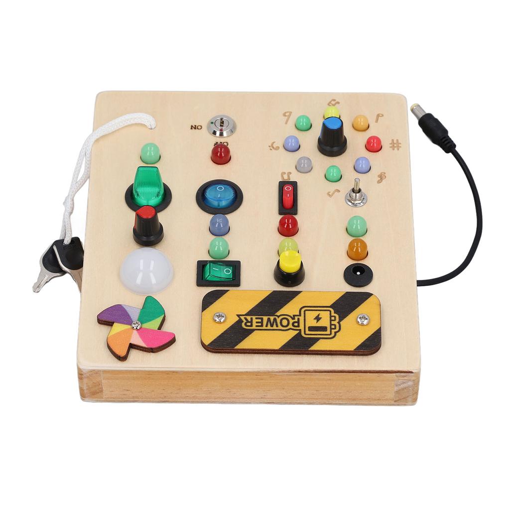 Световая сенсорная доска для обучения модели ветряной мельницы, координация рук и глаз, деревянный образовательный переключатель