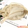Yogodlns Round Soft Paper Rope Shoulder Bag Tassel Handmade Crossbody Bags Straw Bag Circle