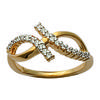 Gold Plated Ring 'Sensations' White Golden - 10 Mm