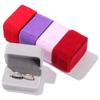 High-quality Wedding Square Velvet Jewelry Case Display Box Couple Double Ring Box Storage Box