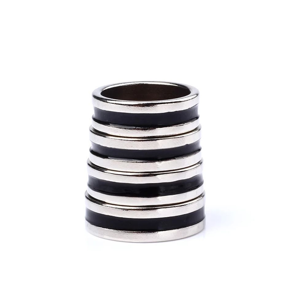 Magic Show Black Circle Silver And Black Coin Magic Magic Tricks Magician Ring Pk Ring Magic Magic Ring Props Magic Magnet Ring