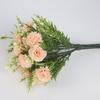 1 Branch??Faux Silk Flower?No-watering?Reusable?Bright-colored?Real Looking Artificial Carnation Wedding Flower?for Balcony?
