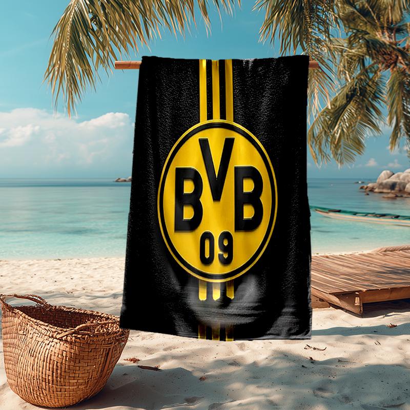 Ultra-Soft Beach Towel with Borussia Dortmund Theme,Ideal for Pool - Camping, Diving - Perfect Travel Essential, Vibrant Beach Towel.