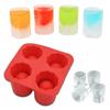 4 Cup Shape Silicone Ice Cube Mold Shot Glass IceMould Ice Cube Tray Summer Bar Party Beer Ice Cocktail Cold Drinking Tools