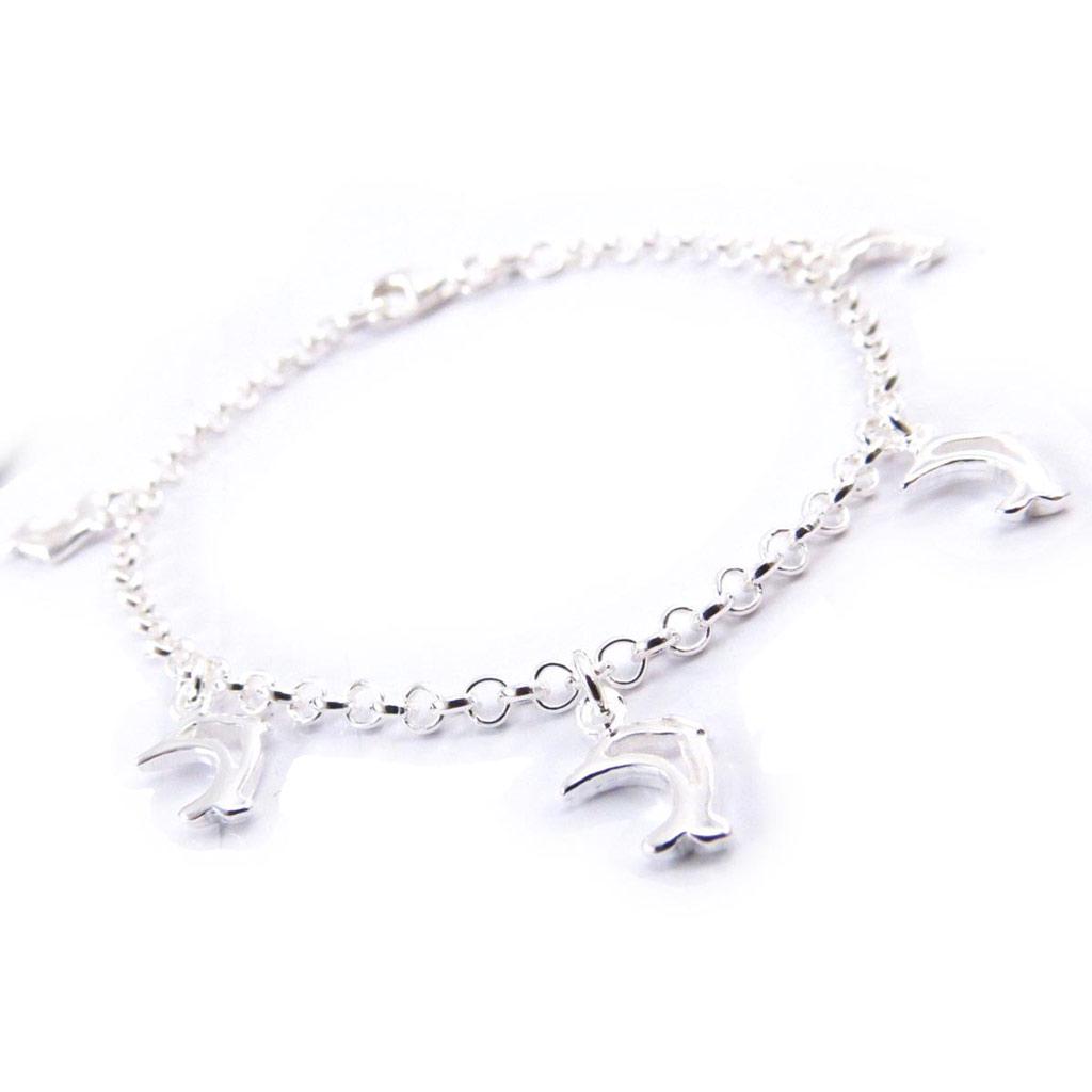 Les Trésors De Lily [E9595] - Серебряный браслет «Дельфины».