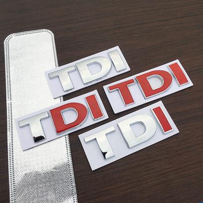 Личность автомобиля трехмерная металлическая наклейка с буквами TDI с турбонаддувом механическим наддувом наклейка на хвост автомобиля наклейка для украшения кузова