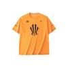 Kyrie Series Letter Logo Printed Round Neck Short Sleeve Drop Shoulder T-Shirt Unisex Tops Fluorescent-Orange 172421114-2