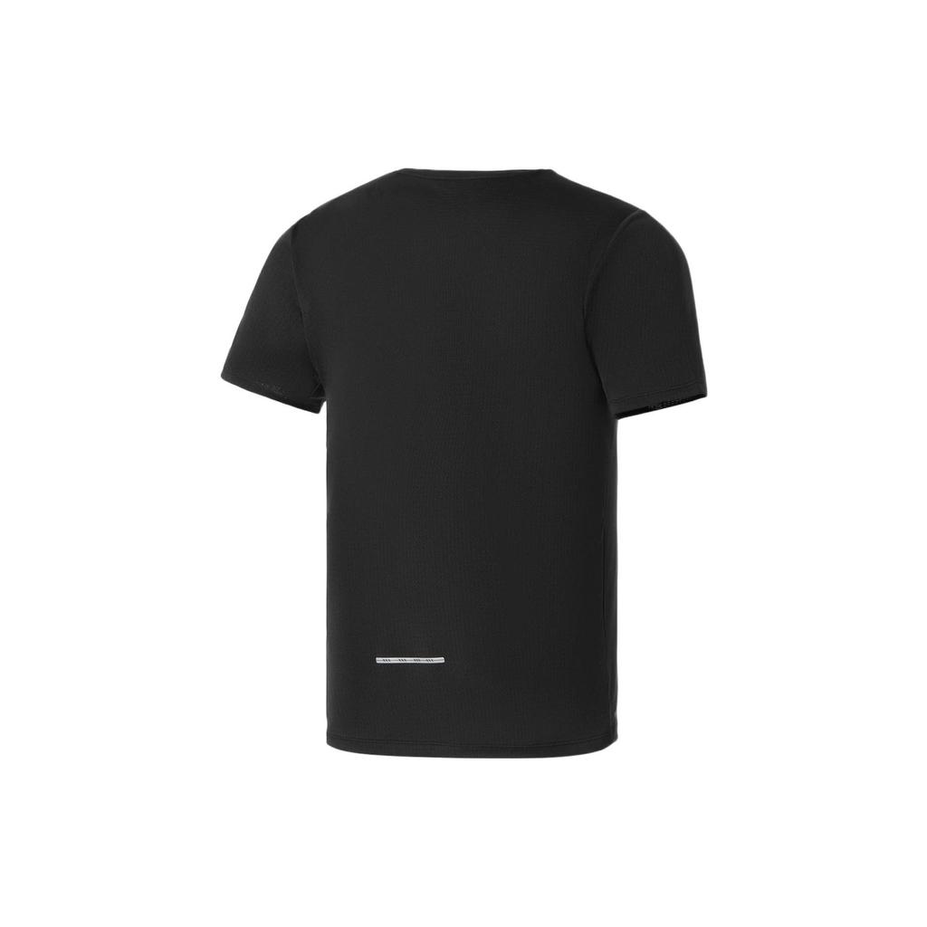 Футболка Li Ning Running Series однотонная, быстросохнущая, дышащая, спортивная, мужская, черная ATSS061-6