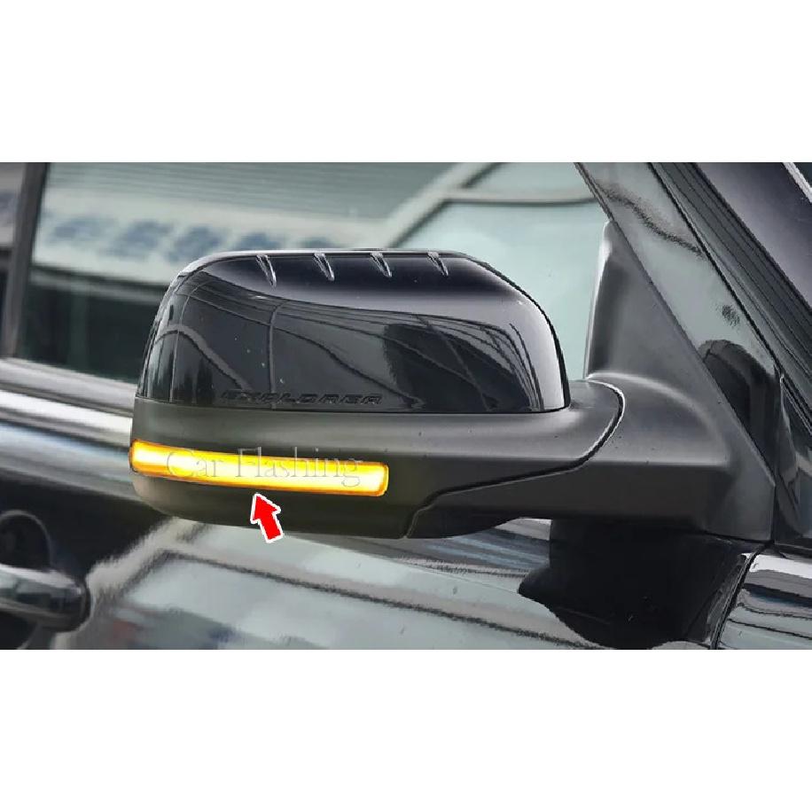 For Ford Explorer 11-19, reverse mirror light, rearview mirror, turn signal light, flowing LED reflector