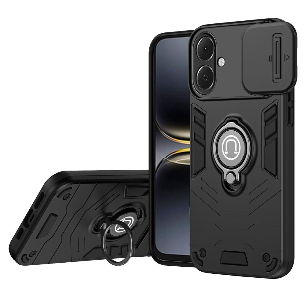 Для TECNO Pop 10 Чехол Слайд Camshield Подставка ПК+ТПУ Чехол для телефона