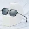 New Korean Version of Square Framed Sunglasses Aviator Twin Beam Personality the Same Type of Glasses