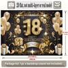 Двумерный баннер-фон для 18-летия "Черное золото" - Фотофон "С Днем Рождения 18 лет"