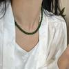 Elegant Green Agate Beaded Necklace for Women - Fresh, Simple, and Versatile Choker