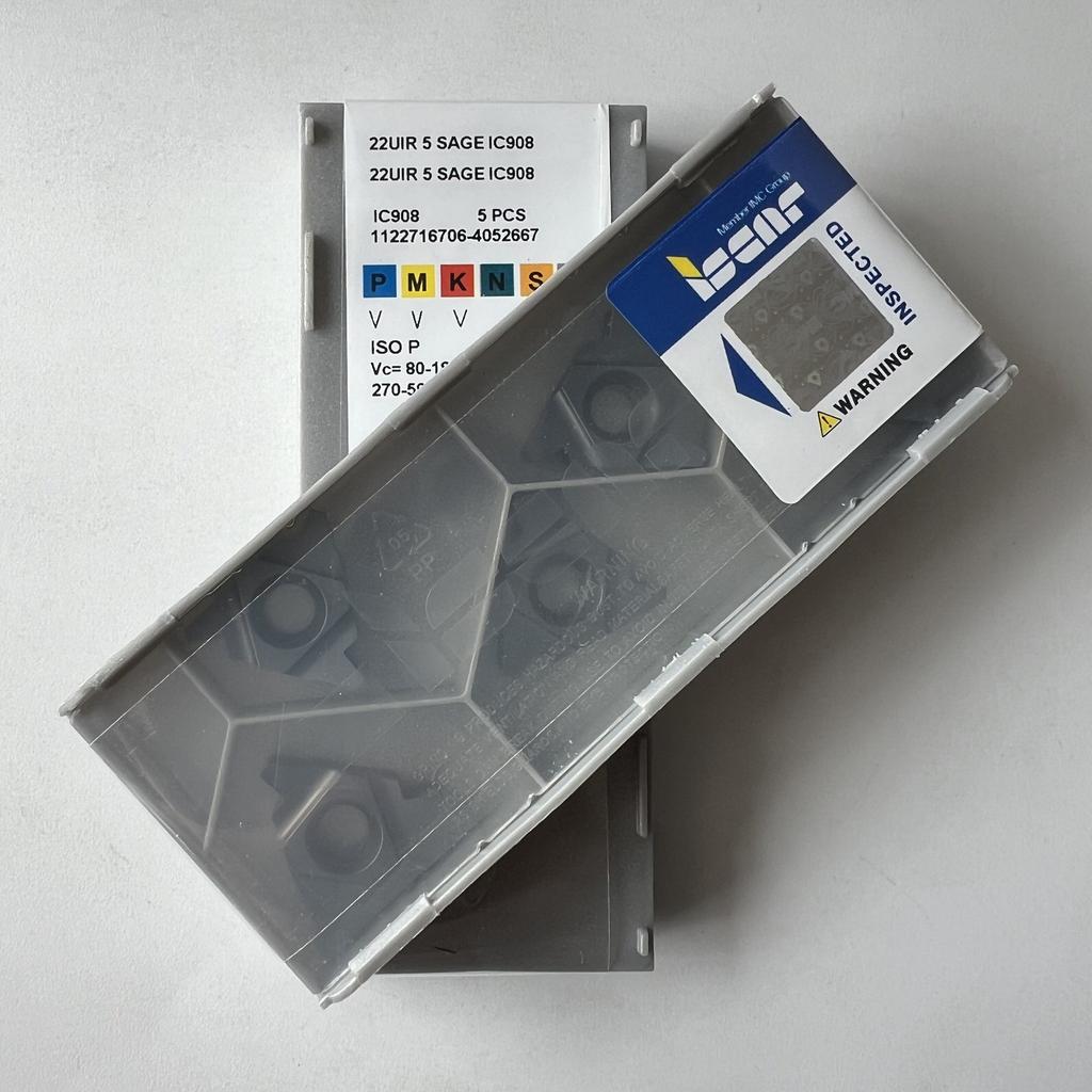 ISCAR / 22UIR5SAGE IC908 / Industrial indexable carbide inserts 5 Pcs
