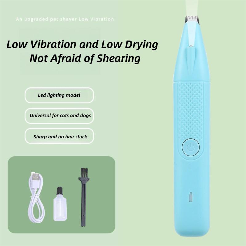 Триммер для шерсти лап питомца, бритва, триммер для шерсти кошки, грумер, инструмент для стрижки шерсти на подушечках лап собаки, машинка для стрижки волос, электрическая машинка для стрижки волос с подсветкой