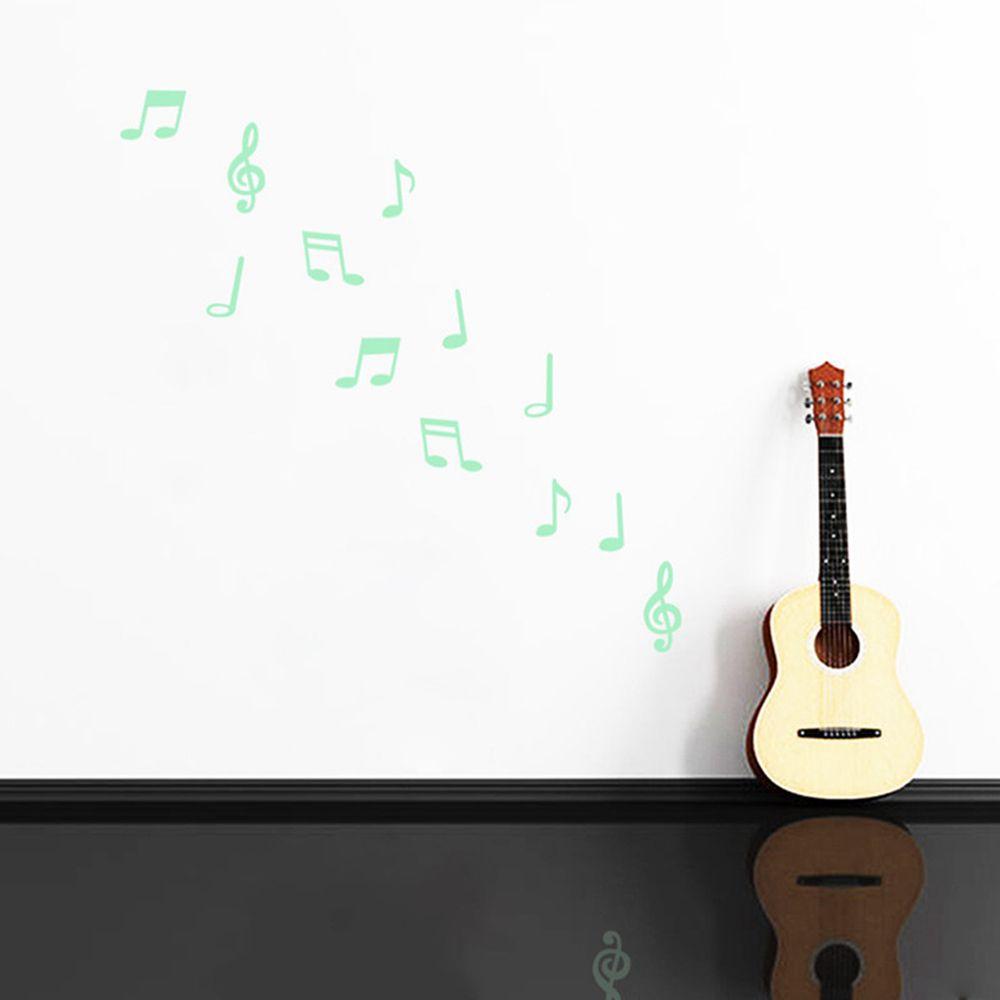 Bedroom Wall Decor Stars Stickers Musical Note Wall Stickers Glow In The Dark Luminous