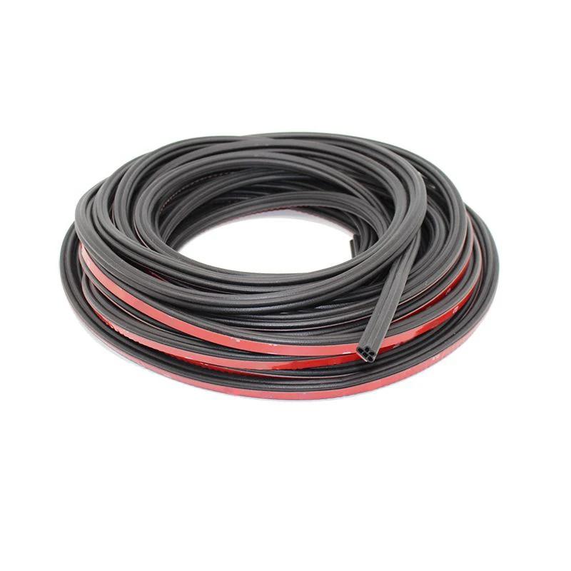 Car Door Seal Strip Double-Layer Rubber Weatherstrip For Car Hood Trunk Waterproof Noise Insulation Sealing Protector Strips