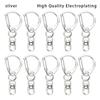 10Pcs Metal DIY KeyChain Split Ring Collar Carabiner Snap Bags Strap Buckles Hook Lobster Clasp