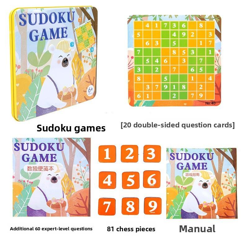 Scene Thinking Magnetic Animal Sudoku Puzzle Game Kids Education Cognitive Toy