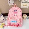 Capybara Letter Pattern Cartoon Kids Backpack With Breathable Material Nylon