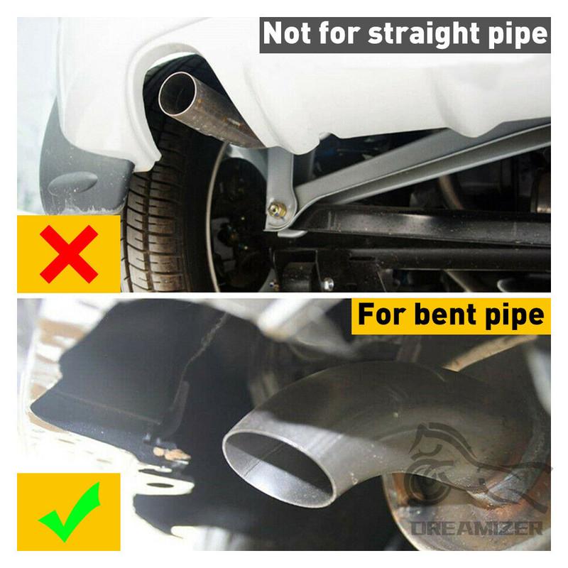 Universal Outlet Dual Exhaust Tip Stainless Steel Polished Muffler Tail Universal Bolt-On Double Outlet Tail Pipe