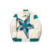 Li Ning Reignite Series Star Print Zipper Collar Loose Jacket Unisex Jacket Off-White AFDU277-1