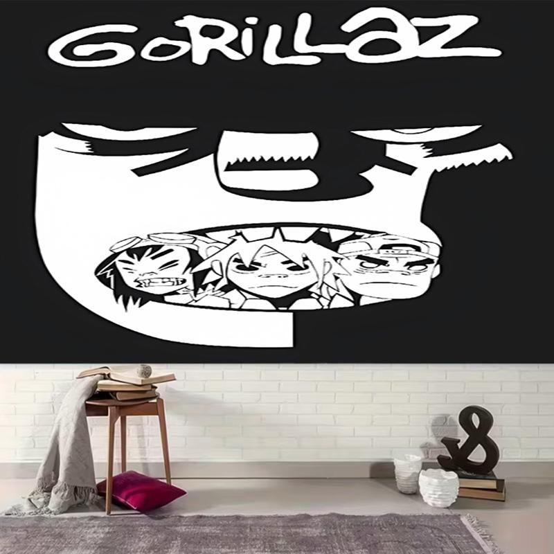1pc G-Gorillaz band Tapestry, Living Room, Bedroom, Office, Party Decor, Ideal Festive Gift