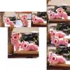 Charming Pink Bear Plush Keychain Soft Short Plush Stuffed Animal