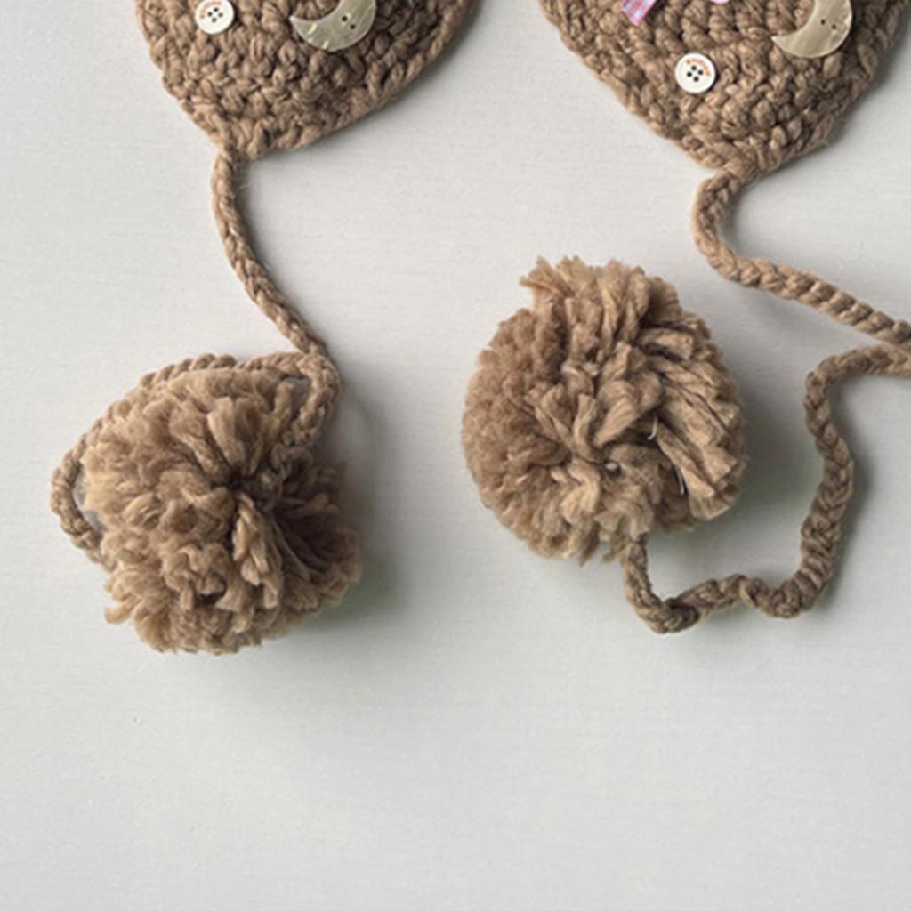 Ветронепродуваемые вязаные крючком наушники с аппликациями в виде звезд и луны, привлекательная грелка для ушей для взрослых, сохраняющая уши в тепле, принадлежности для холодной погоды