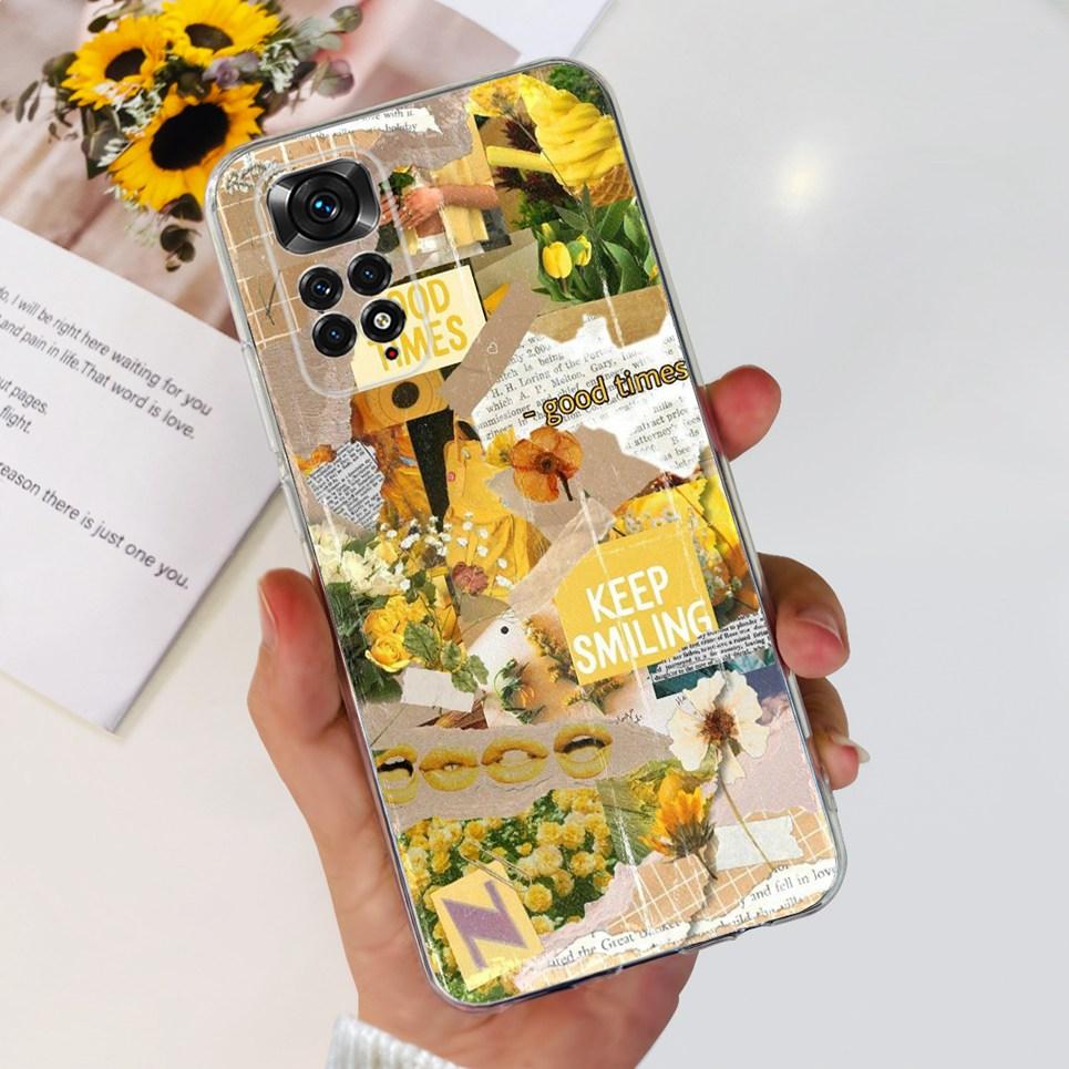 Transparent Soft TPU Coque For Xiaomi Redmi Note 11 Pro 4G 5G Note 11 11s Case Women Girly Fashion Flower Butterfly Funda Shell
