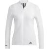 Solid Color Baseball Collar Zip Long Sleeve Jacket Women Jacket White HB3580