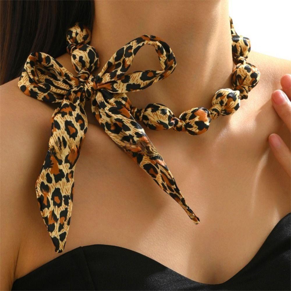 Floral Printed Boho Style Neckerchief Bohemia Style Clavicle Collar Women Scarf Necklace  Party