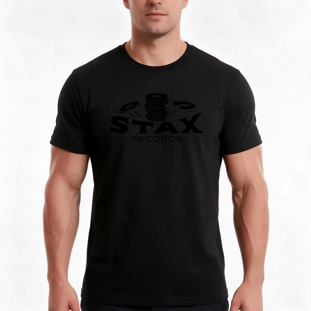 Stax Records Vintage Logo Tshirt Summer Casual Cotton Tee Oversized Streetwear Tops Vintage Graphic Print Unisex Unisex Unisex