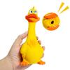 Latex Chicken Squeaky Dog Toy Funny Cartoon Duck Safe Non-Toxic Teething Toy Bite-Resistant Pet Interactive Toy Screaming Sound Pet Toys for Dogs