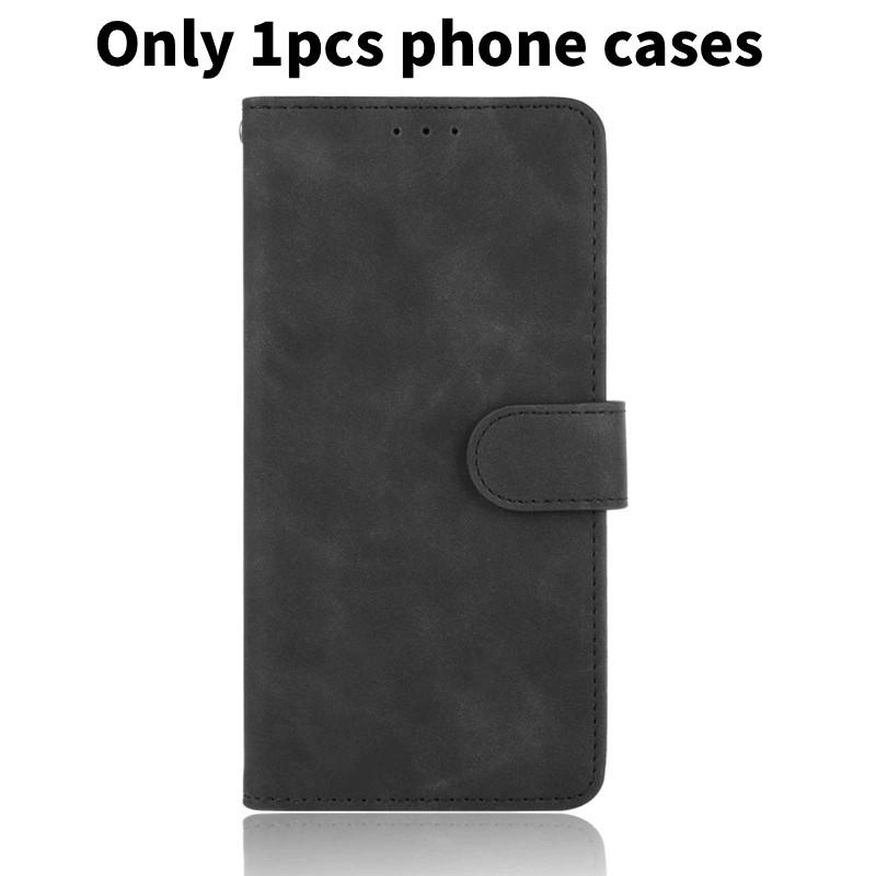 Цветной Кожаный Однотонный Чехол-книжка для Мобильного Телефона с Отделениями для Карт для Zte Blade A75 5g