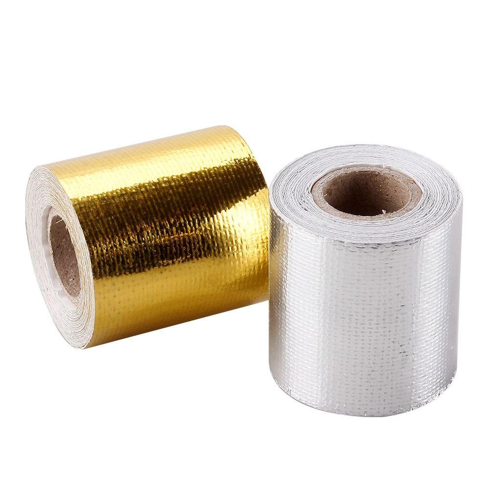 5CM*5M Exhaust Pipe Protector Aluminum Foil Thermal Fiber Cloth Motorcross