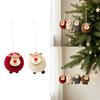 Soft Reindeer Hanging Decorations for Christmas, 12 Complete Characters with Wood Features for Holiday Boughs, Glass Displays, and Gift Wrapping