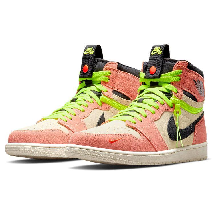 Air Jordan 1 High Switch Pink Volt Мужские кроссовки персиковые светло-персиковые черные CW6576-800