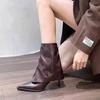 Fashion Women's High Heels 2025 New Design Women's Party Shoes Pointed Toe Mid-tube Side Zipper Women Boots Hot Sell Botas Mujer