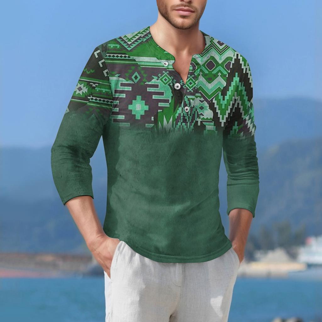 Men'S T-Shirt Street Casual Fashion Long Sleeved Top