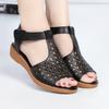 Women's Summer Sandals 2024 Luxury Artificial Leather Barefoot Shoes For Women Fashion Outdoor Trekking Open Toe Wedge Sandals
