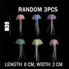 3 Pcs Glowing Jellyfish Aquarium Decoration Item Safe Silicone Aquarium Decoration Suitable For Various Fish Tanks