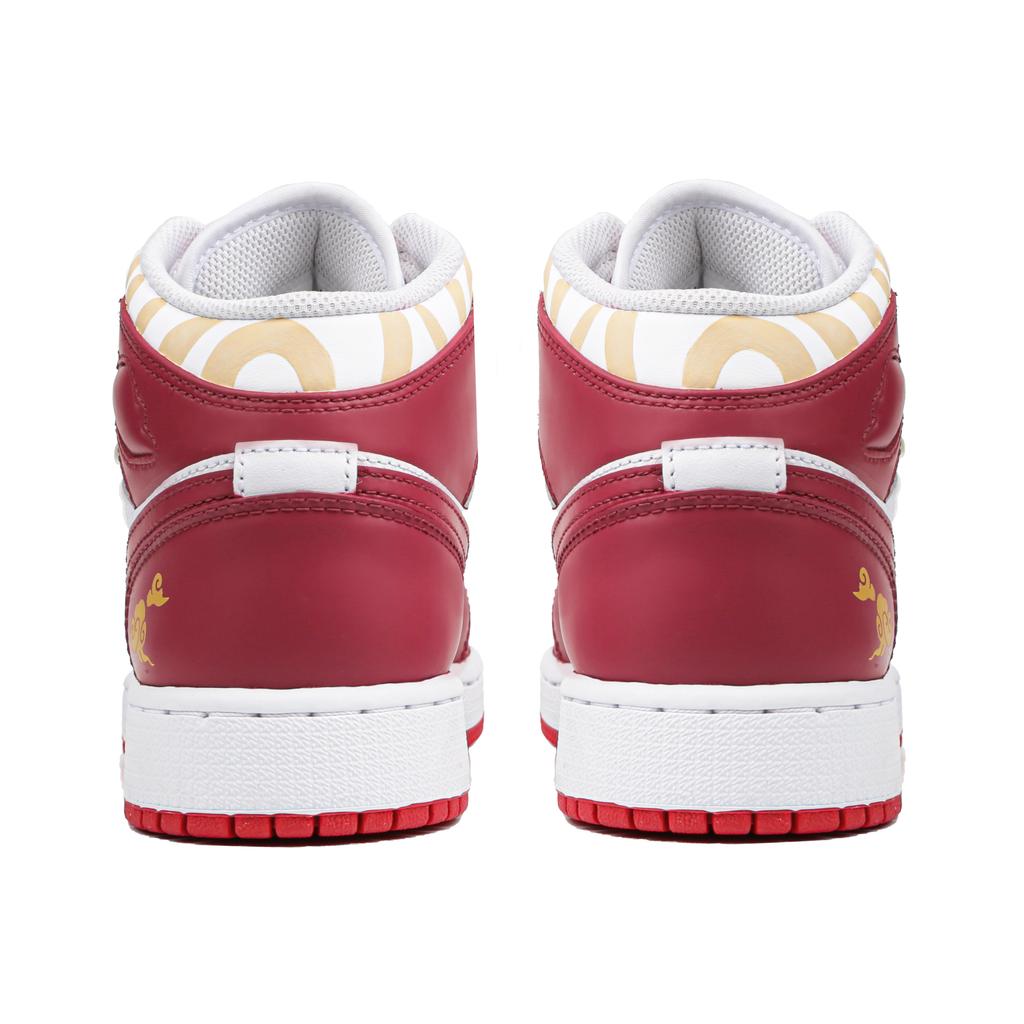 Jordan Air Jordan 1 High top Винтажные Баскетбольные Кроссовки GS Красные DR6496-116(Команда4-)