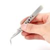 Curved Straight Tip Electronics Industrial Tweezers Repair Hand Tools  Eyelash Nail Enhancement