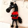 Horse Doll Plush Keychain Soft Velvet 3D Stuffed Animal Charm Backpack Handbag Keys Locker