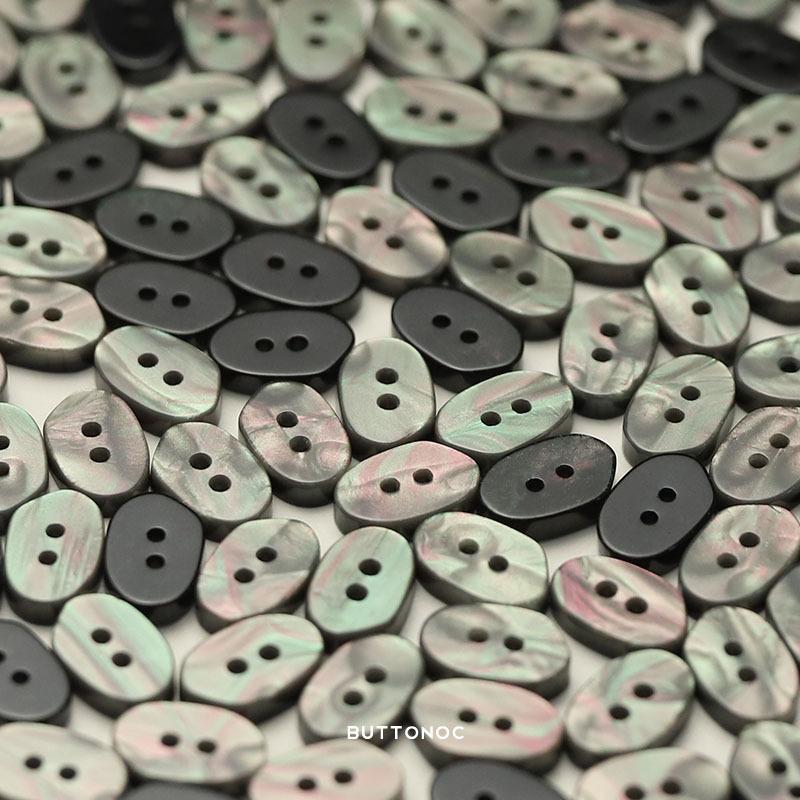 Двухглазая пуговица особой формы из искусственной ракушки из смолы для рубашки, свитера, женской вязаной кардиганной пуговицы