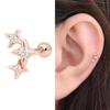 14K Gold Needle Rose Gold Cubic Star Layered Piercing (S8538888)