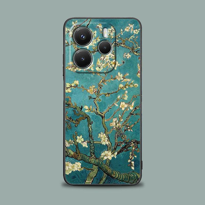 Чехол для телефона для Xiaomi Redmi 15C 14C 12C 13C Redmi Note 15 14 13 12 11 10 Pro Plus 5G 12S Мягкий чехол Раскраска Ван Гог Звездная ночь