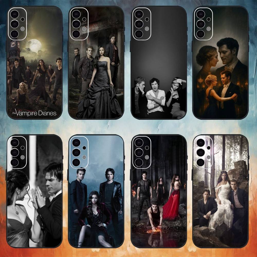 Чехол для телефона V-Дневники вампира для Samsung S25, S24, S21, S22, S23, S30, Ultra, S20, Plus, Fe, Note, 10, 9, 5G Черный