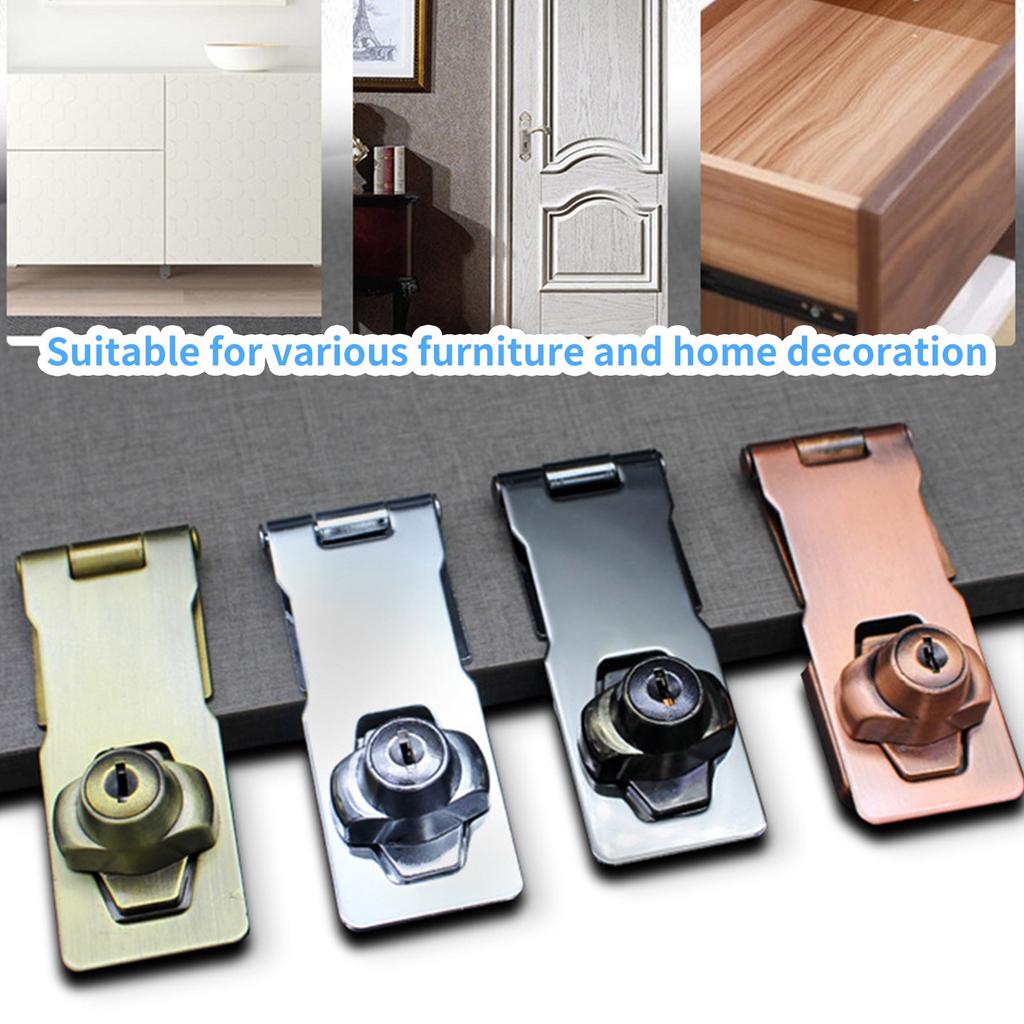 Промышленная фиксирующая накидная петля Защелка для двери безопасности Замок для безопасности Накидная петля для тяжелых условий эксплуатации Накидные петли безопасности с ключом для дома